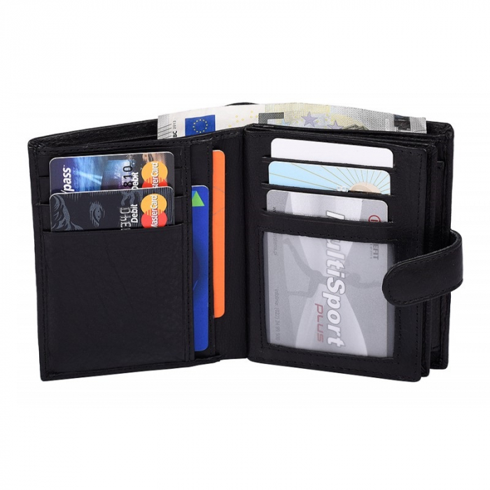 Portofel barbati, PORMG016, piele naturala, Negru, cu RFID [3]