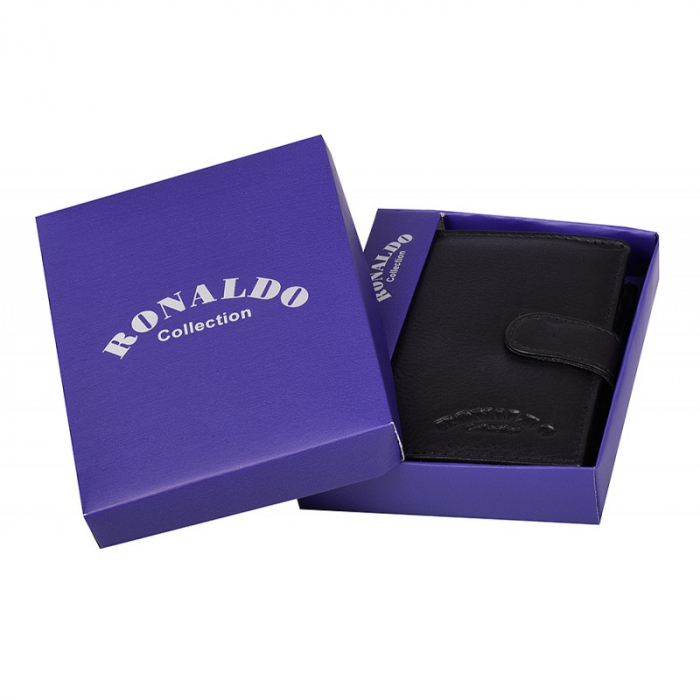 Portofel barbati, PORMG016, piele naturala, Negru, cu RFID [8]