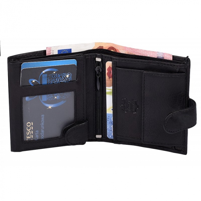 Portofel barbati, PORMG054, piele naturala, Negru, cu RFID [2]