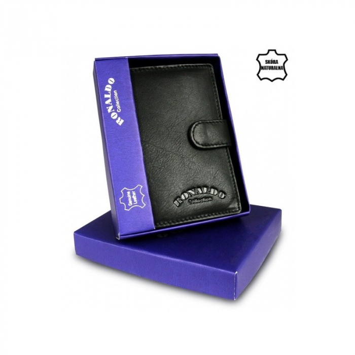 Portofel barbati, PORMG019, piele naturala, Negru, cu RFID [12]