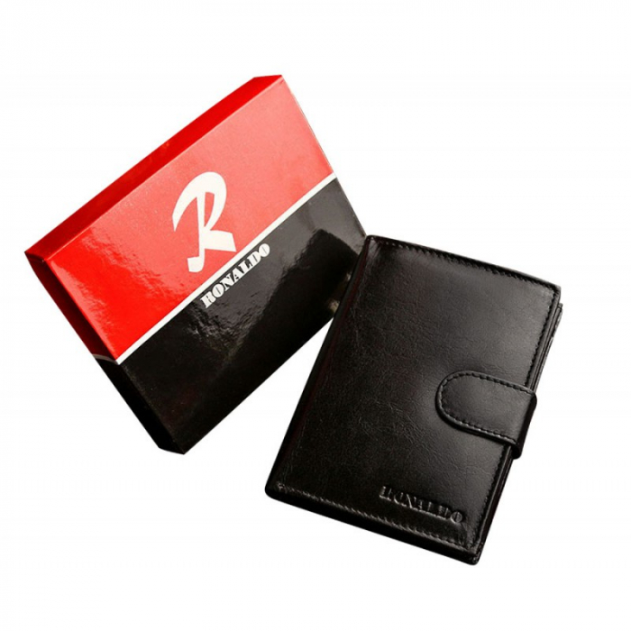 Portofel barbati, PORMG036, piele naturala, Negru, cu RFID [5]