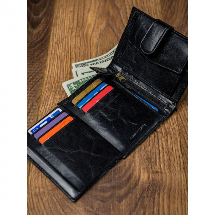 Portofel barbati, PORMG036, piele naturala, Negru, cu RFID [11]