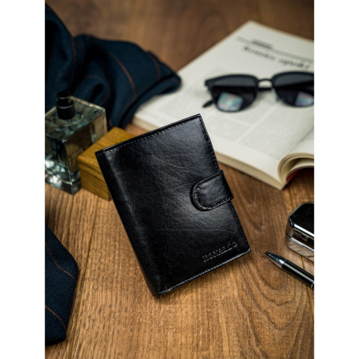 Portofel barbati, PORMG036, piele naturala, Negru, cu RFID [3]