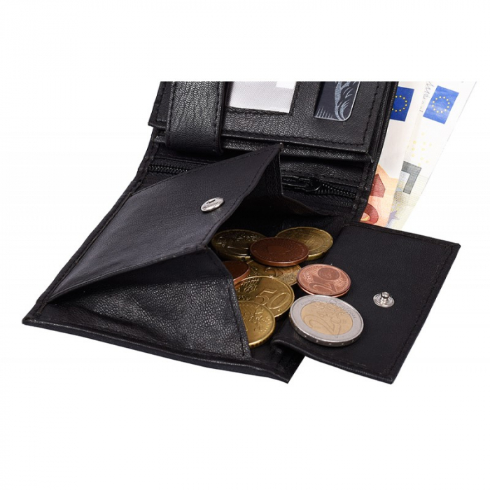 Portofel barbati, PORMG022, piele naturala, Negru, cu RFID [8]