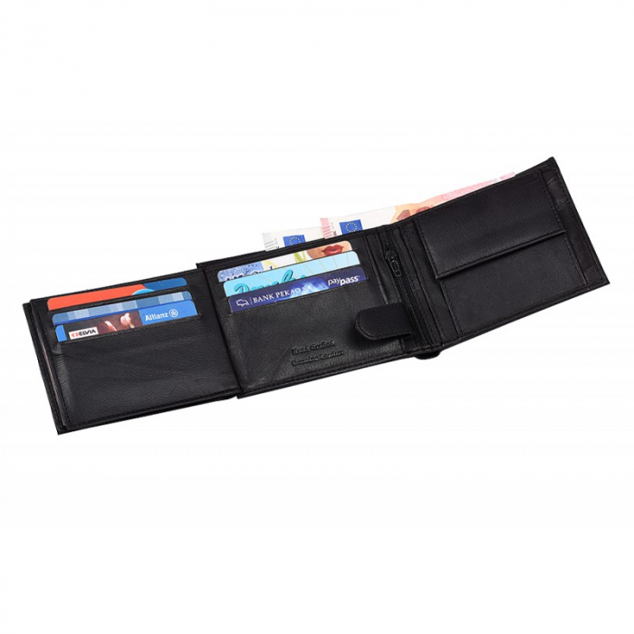 Portofel barbati, PORMG022, piele naturala, Negru, cu RFID [7]