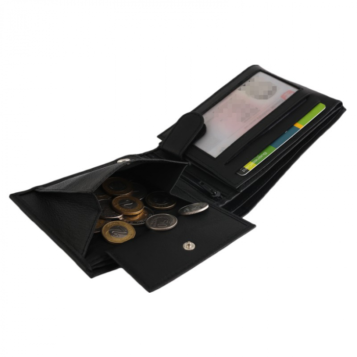 Portofel barbati, PORMG022, piele naturala, Negru, cu RFID [13]