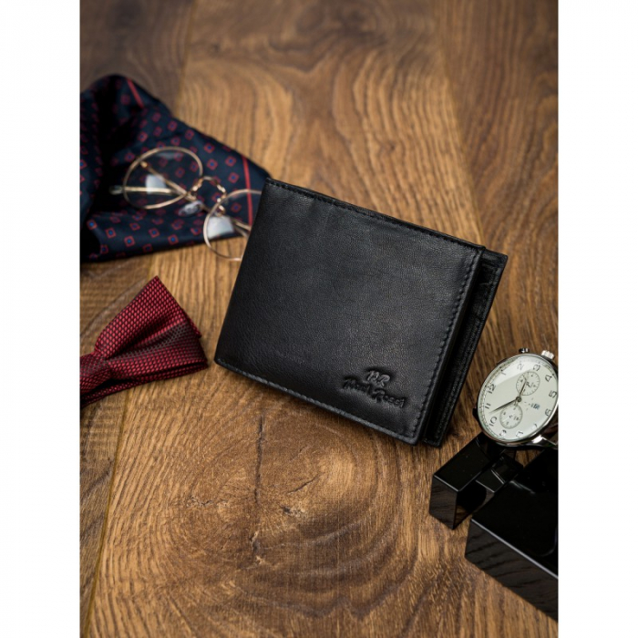 Portofel barbati, PORMG022, piele naturala, Negru, cu RFID [17]