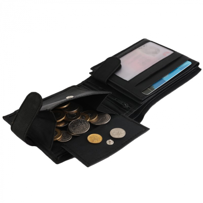 Portofel barbati, PORMG023, piele naturala, Negru, cu RFID [12]