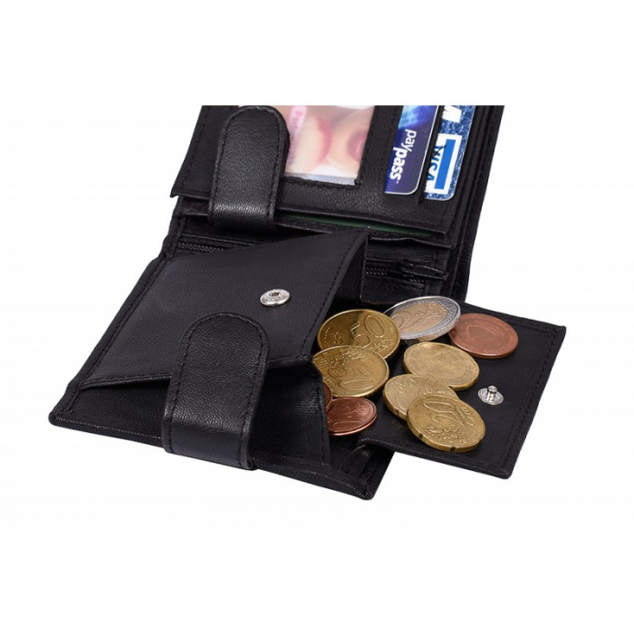 Portofel barbati, PORMG023, piele naturala, Negru, cu RFID [7]