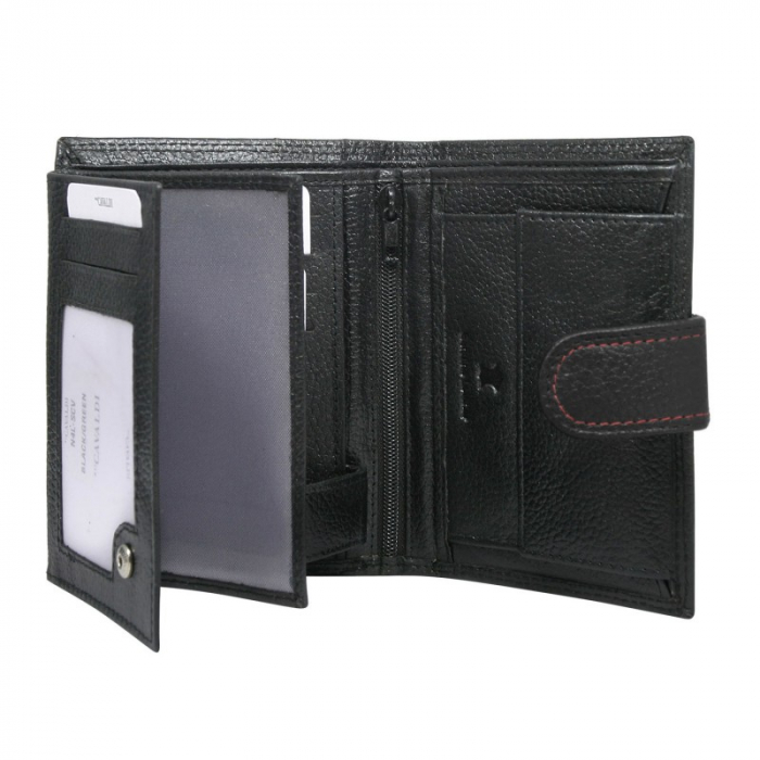 Portofel barbati, PORMG025, piele naturala, Negru cu Rosu [2]