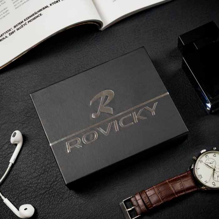 Portofel barbati premium din piele naturala Rovicky PORMG203, cu RFID, Negru [12]