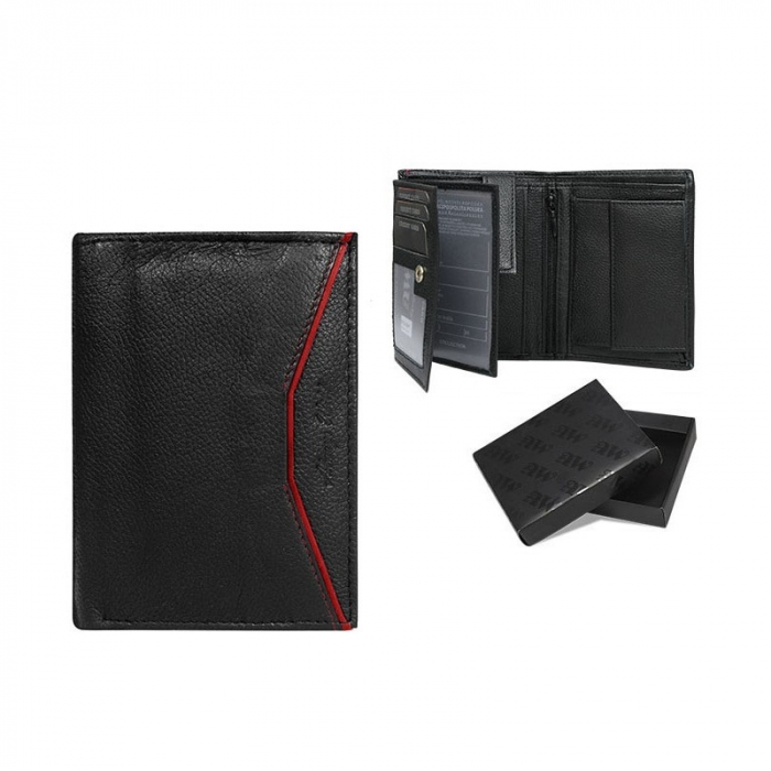 Portofel barbati, Wild PORMG028, piele naturala, Negru [3]