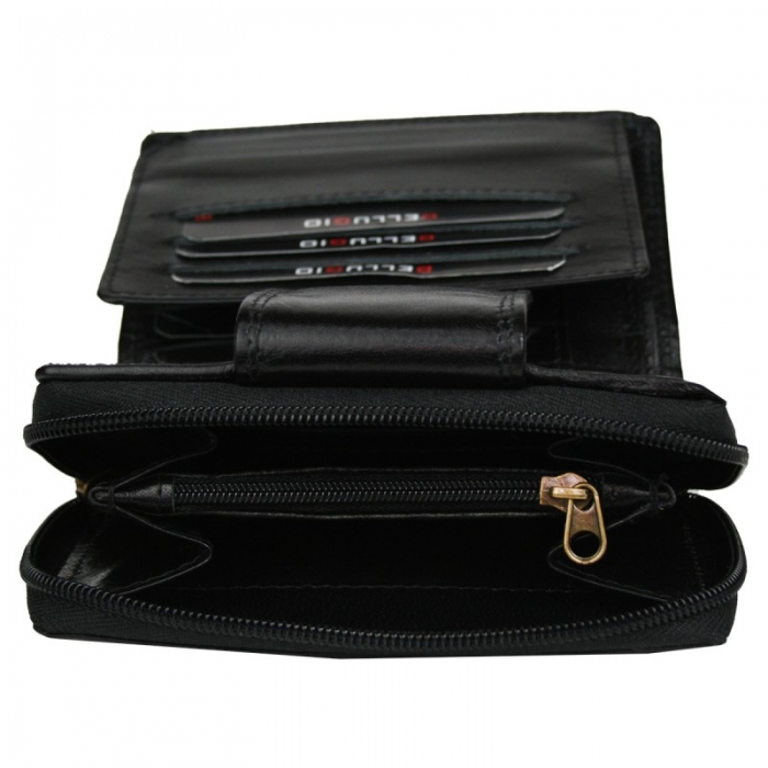 Portofel dama din piele naturala Bellugio PORT554 Negru [4]