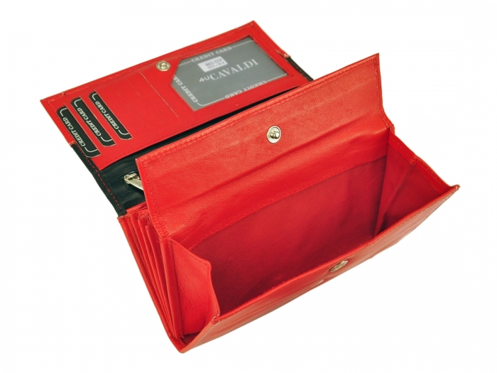 Portofel dama din piele naturala Cavaldi PORT703 Rosu [3]