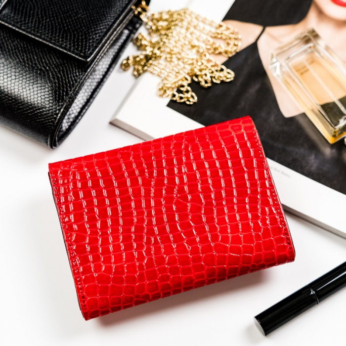 Portofel dama din piele naturala Peterson PORTG515, Rosu, RFID [11]