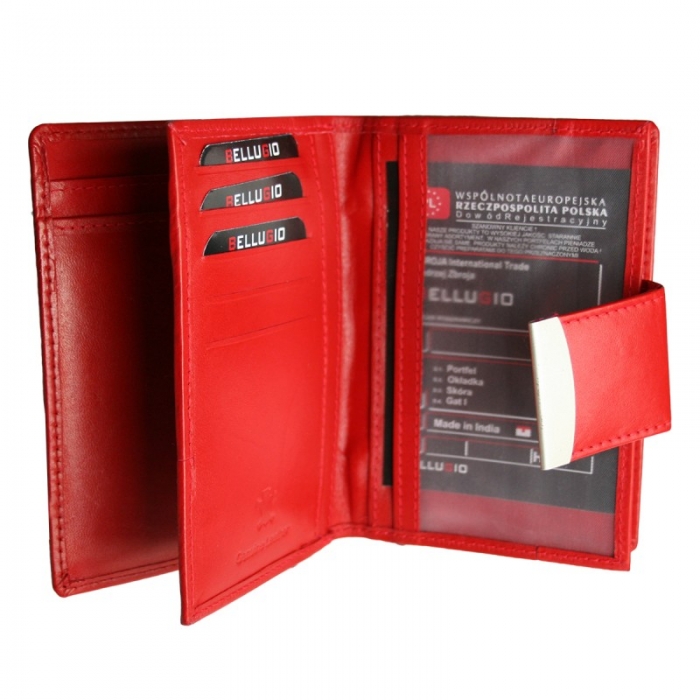 Portofel dama piele naturala Bellugio PORT201 Rosu [4]