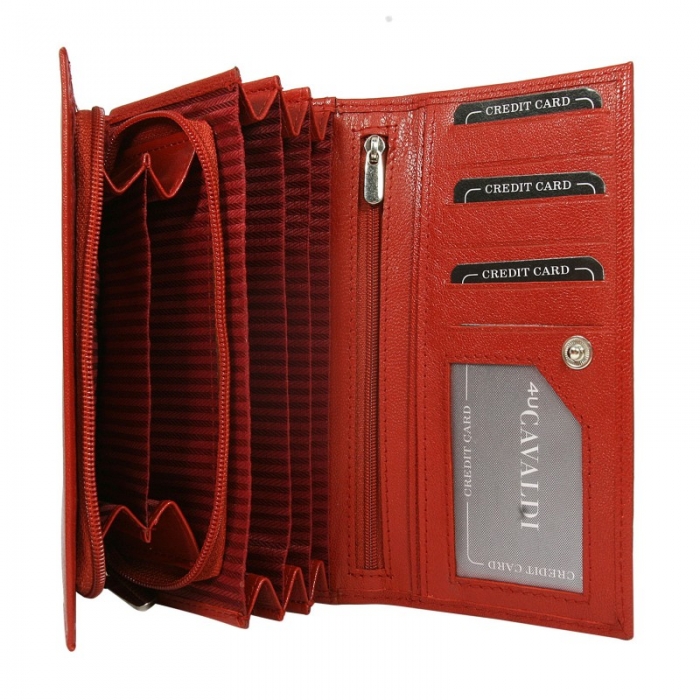 Portofel dama piele naturala Cavaldi PORT410 Rosu [2]