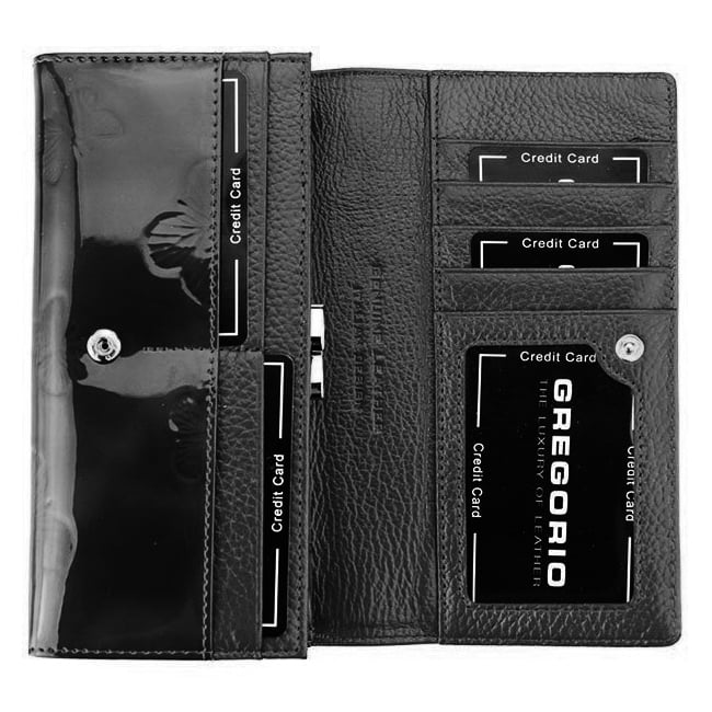 Portofel dama piele naturala cu fluturasi Gregorio [4]