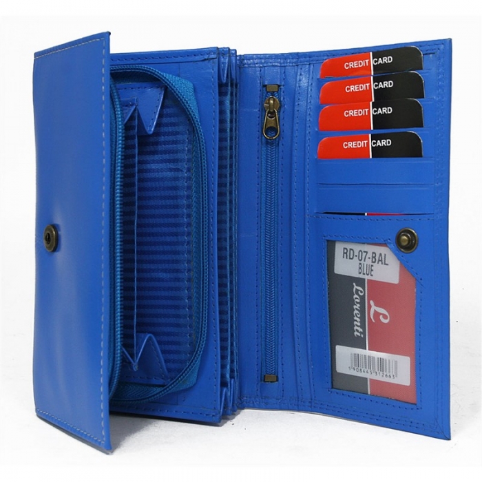 Portofel dama piele naturala Lorenti PORT305 Albastru [3]