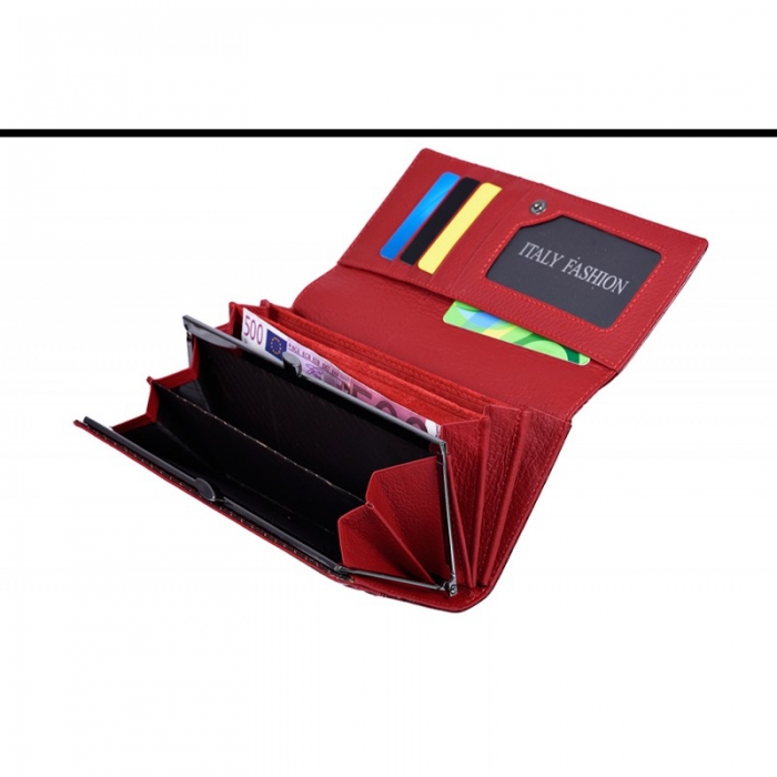 Portofel dama piele naturala Lorenti PORT308 Rosu [2]