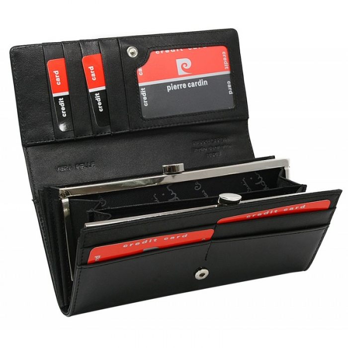 Portofel dama piele naturala Pierre Cardin PORT312 Negru [2]