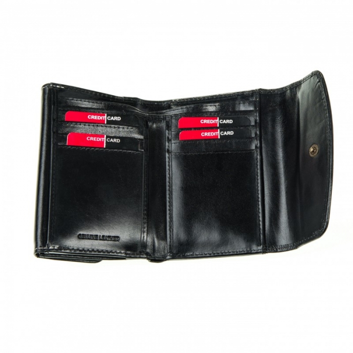 Portofel dama piele naturala PORT300 Negru [3]