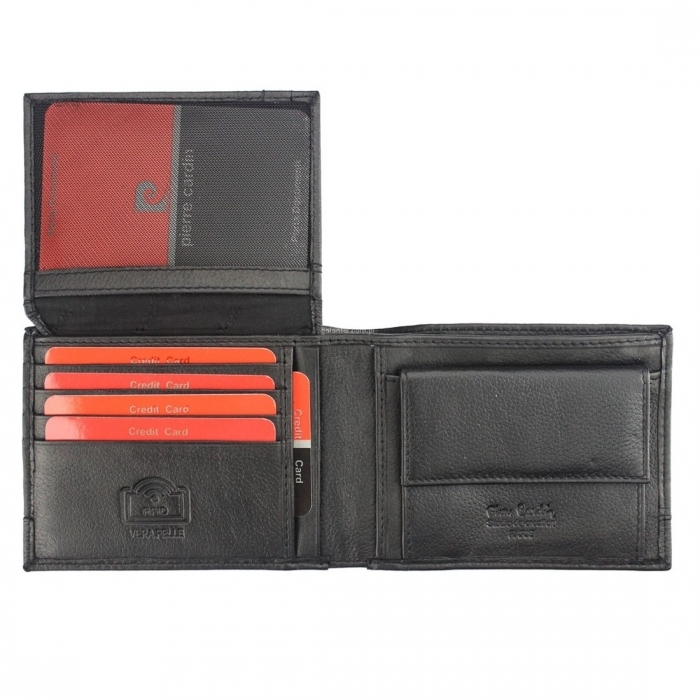 Portofel de lux din piele naturala pt. barbati Pierre Cardin PORM306 Negru [2]