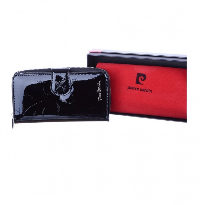 Portofel de lux pentru dama din piele naturala, cu frunze - PORTG003 [4]