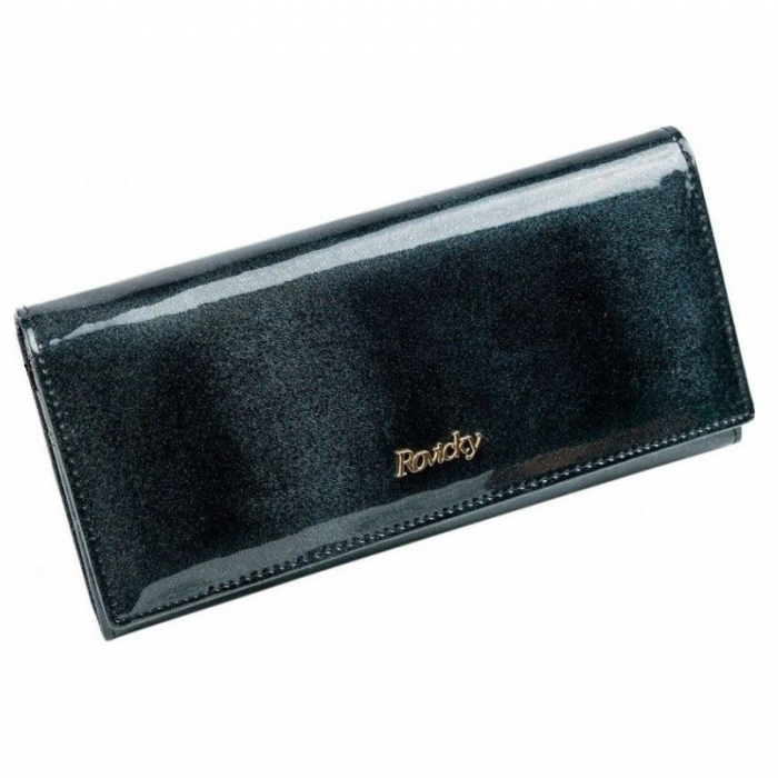 Portofel de lux pentru dama din piele naturala lacuita PORTG004, Negru [4]