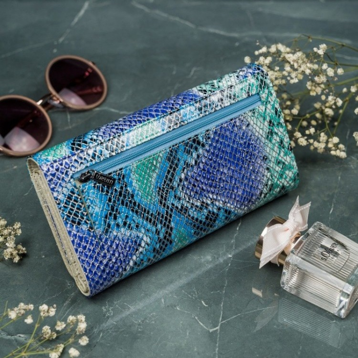 Portofel de lux pentru dama din piele naturala PORTG005 model sarpe [4]