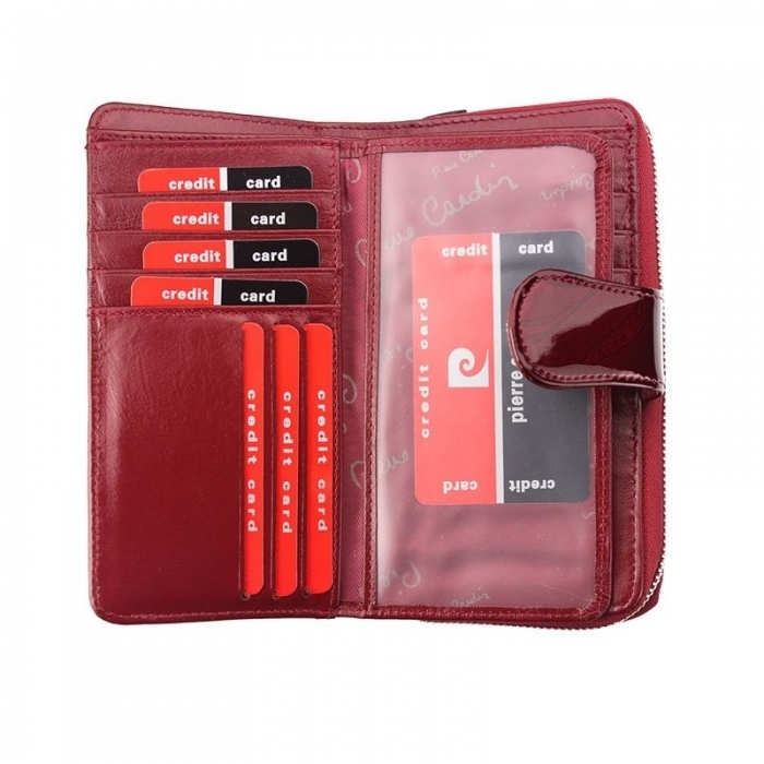 Portofel de lux pentru dama din piele naturala, cu frunze - PORTG002 [4]