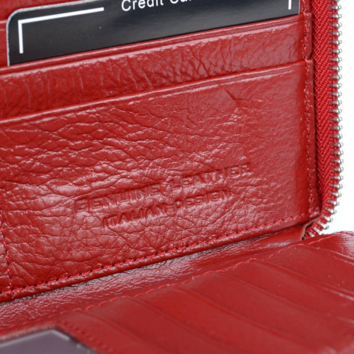 Portofel de lux pt. dama din piele naturala Gregorio PORT525 Gri [4]