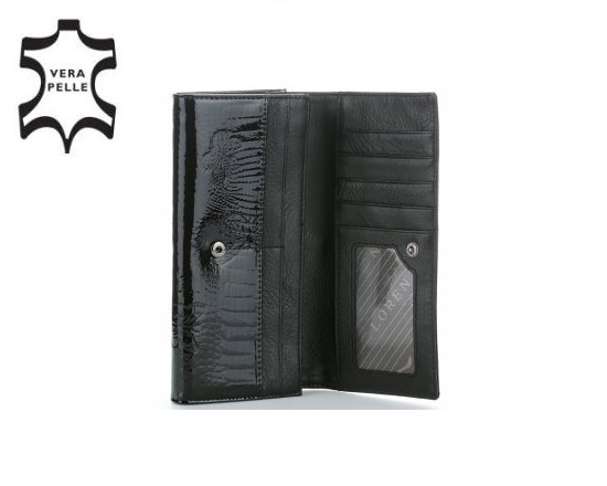 Portofel de lux pt. dama din piele naturala Lorenti PORT519 Negru [4]