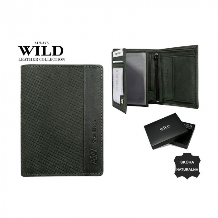 Portofel din piele naturala pentru barbati PORMG055, negru [3]