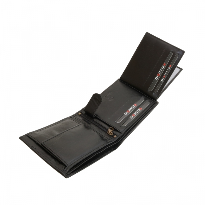 Portofel din piele naturala pt. barbati Bellugio  PORM400 Negru [6]