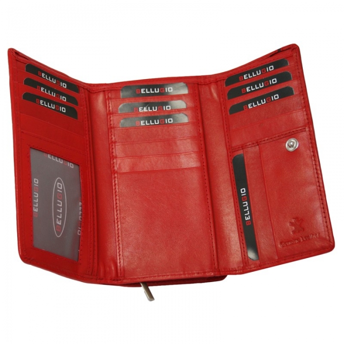 Portofel plat pentru dama din piele naturala  Bellugio PORTZ009 [3]