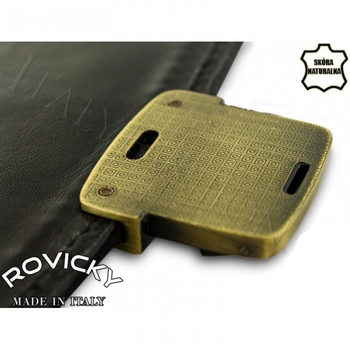 Servieta din piele naturala incapatoare marca Rovicky, Made in Italy - GEA403 [8]