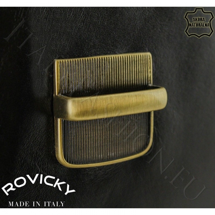 Servieta din piele naturala incapatoare marca Rovicky, Made in Italy - GEA403 [9]