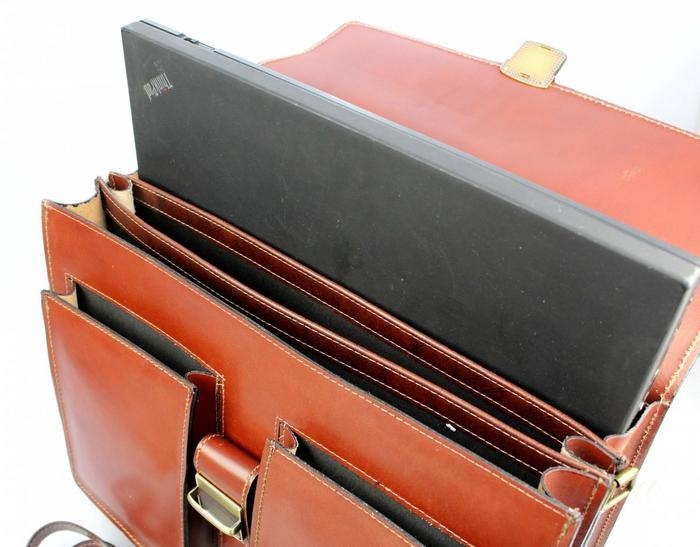 Servieta din piele naturala incapatoare marca Rovicky, Made in Italy - GEA406 [8]
