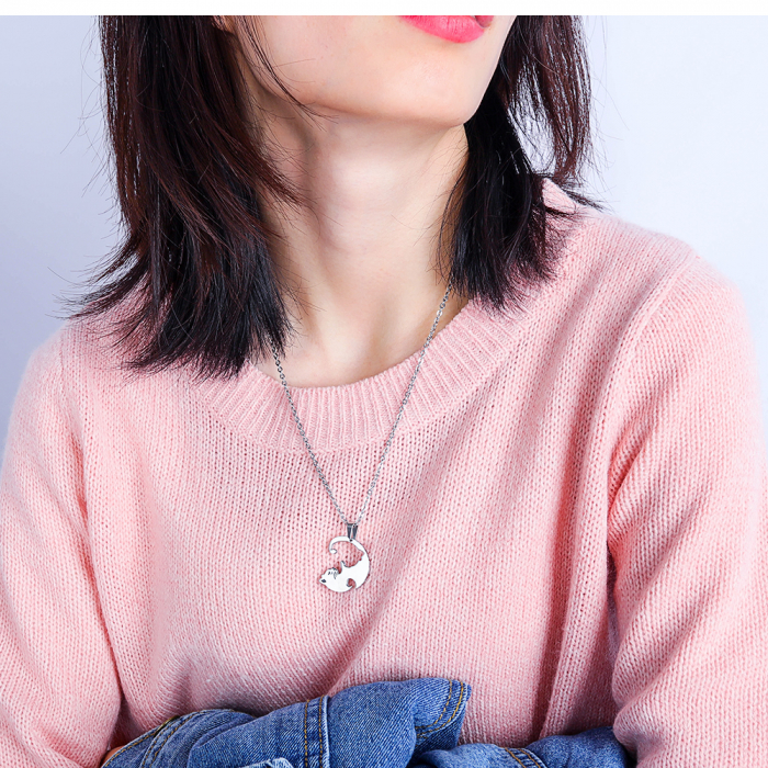 Set 2 coliere cu pisicute Ying si Yang [2]