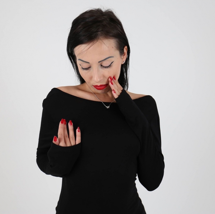 Set argint 925 aurit cu fluturi si zirconii negre - Be Nature STU0037 [4]