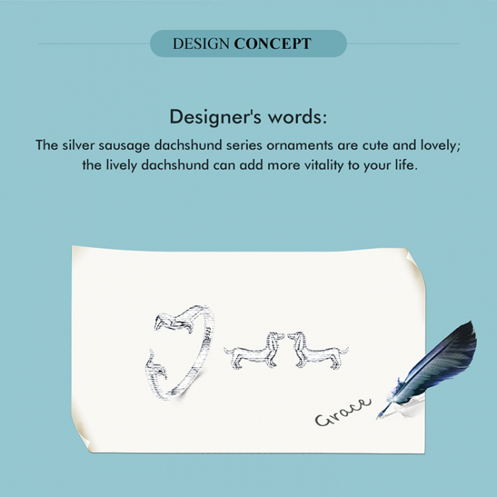 Set argint catei Teckel [3]