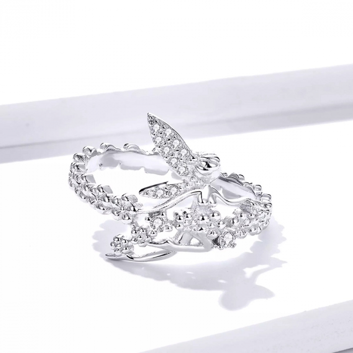 Set argint cu zane si flori [4]