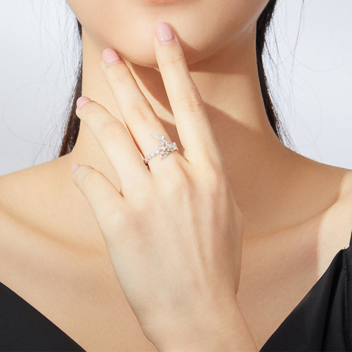 Set argint cu zane si flori [5]