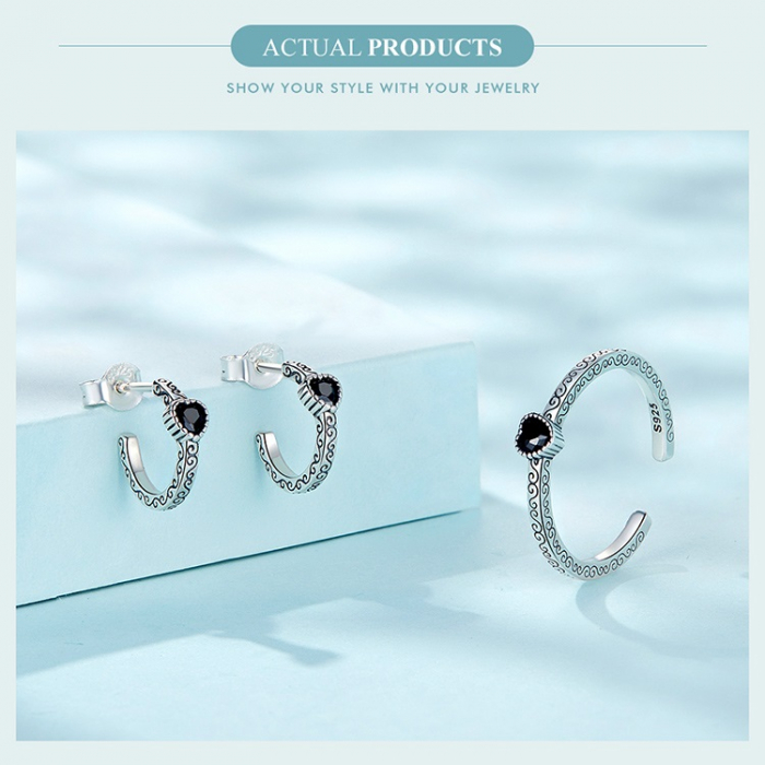 Set argint elegant cu inimioare [5]