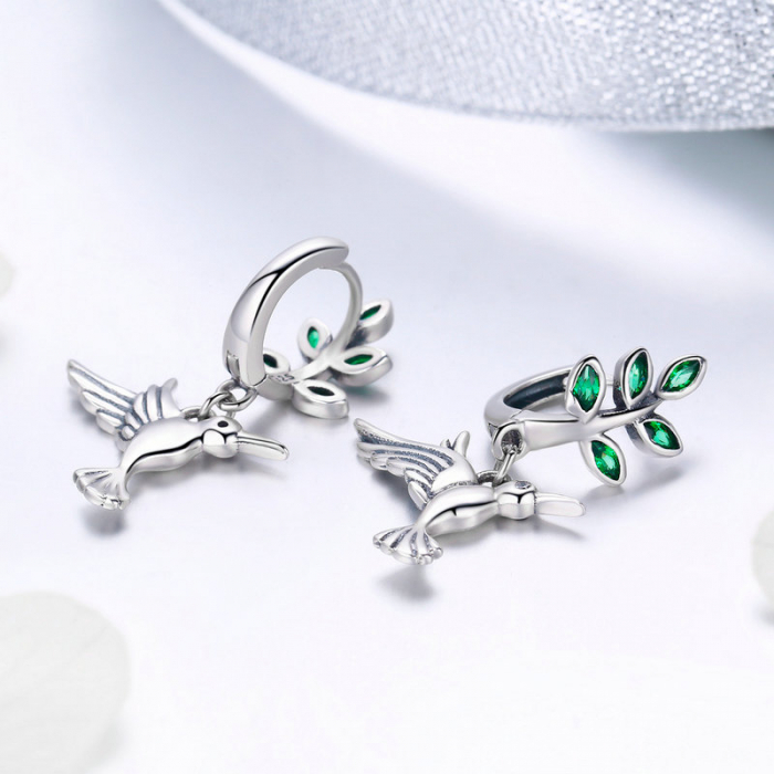Set argint pasare colibri [7]
