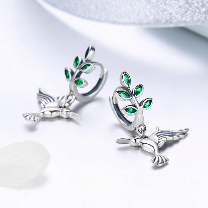 Set argint pasare colibri [6]