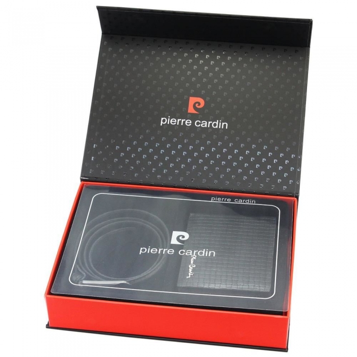 Set cadou barbati din piele naturala (portofel + curea) Pierre Cardin PORM801 [9]