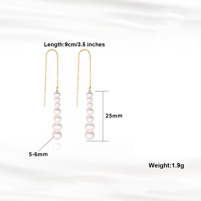 Set colier, cercei si inel argint 925 placat cu aur 14K cu perle naturale [10]