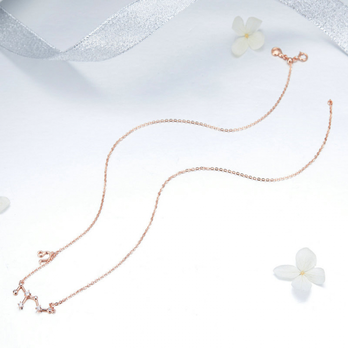 Colier argint Constelatia Leu placat cu aur roz [6]